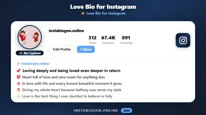 Love Bio for Instagram